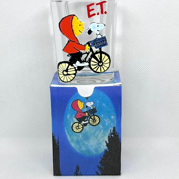 PEANUTS/80s and 90's MOVIE MASHUP Shot Glasses/ Matching Gift Boxes! - Picture 10 of 16